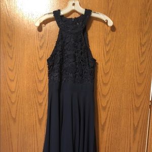 Lulu’s size XS long navy bridesmaid dress